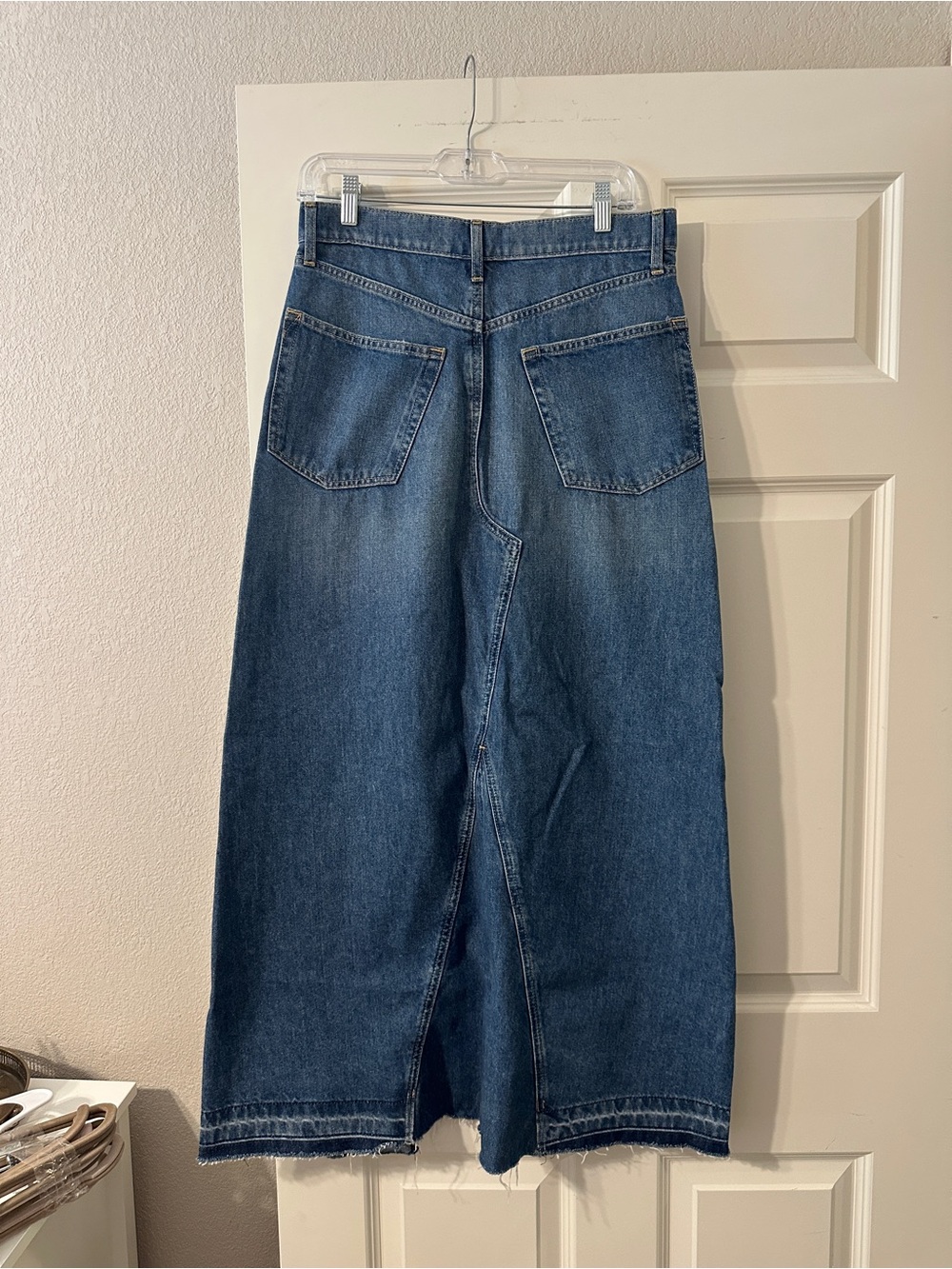 GAP Blue Denim Maxi Skirt Size 6 - Picture 8 of 10
